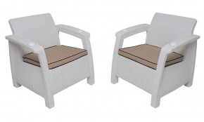 Комплект уличной мебели Yalta Premium Terrace Set (Ялта) белый (+подушки под спину) в Салехарде - salekhard.ok-mebel.com | фото 4