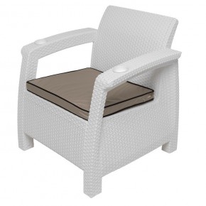 Комплект уличной мебели Yalta Premium Terrace Set (Ялта) белый (+подушки под спину) в Салехарде - salekhard.ok-mebel.com | фото 7