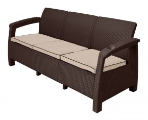 Комплект уличной мебели Yalta Premium Terrace Triple Set (Ялта) шоколадный (+подушки под спину) в Салехарде - salekhard.ok-mebel.com | фото 2