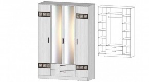 КОСТА-РИКА Шкаф 4-х створчатый (анкор светлый) в Салехарде - salekhard.ok-mebel.com | фото