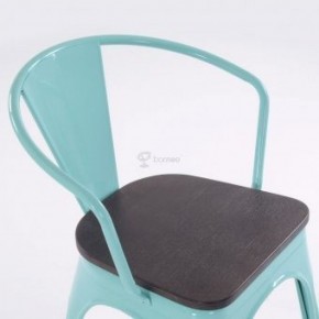 Кресло Barneo N-245 Tolix style Wood  (RAL6027 бирюзовый) в Салехарде - salekhard.ok-mebel.com | фото 2