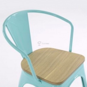 Кресло Barneo N-245 Tolix style Wood  (RAL6027 бирюзовый) в Салехарде - salekhard.ok-mebel.com | фото 3