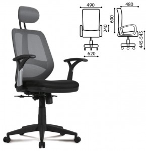 Кресло BRABIX "Saturn ER-400" (черное/серое) 530871 в Салехарде - salekhard.ok-mebel.com | фото 2