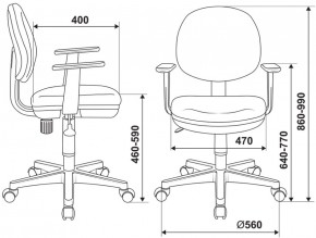 Кресло детское Бюрократ CH-W356AXSN/15-107 голубой в Салехарде - salekhard.ok-mebel.com | фото 3