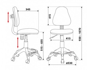 Кресло детское Бюрократ KD-4-F/PENCIL-GN зеленый карандаши в Салехарде - salekhard.ok-mebel.com | фото 3