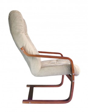 Кресло для отдыха (пружинка) Магнат 102-З-КР замша КРЕМ в Салехарде - salekhard.ok-mebel.com | фото 2
