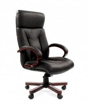 Кресло для руководителя CHAIRMAN  421 (Натуральная кожа) Черное в Салехарде - salekhard.ok-mebel.com | фото