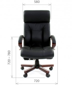 Кресло для руководителя CHAIRMAN  421 (Натуральная кожа) Черное в Салехарде - salekhard.ok-mebel.com | фото 4