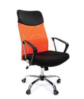 Кресло для руководителя CHAIRMAN 610 N (15-21 черный/сетка оранжевый) в Салехарде - salekhard.ok-mebel.com | фото