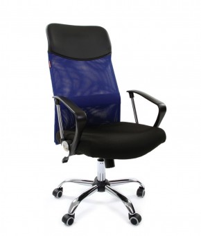 Кресло для руководителя CHAIRMAN 610 N (15-21 черный/сетка синий) в Салехарде - salekhard.ok-mebel.com | фото