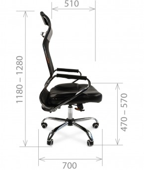 Кресло для руководителя CHAIRMAN 700 (Сетка) Черное в Салехарде - salekhard.ok-mebel.com | фото 5