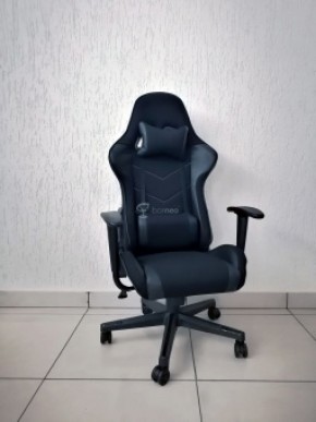 Кресло геймерское Barneo K-50 (черная сетка черные вставки) в Салехарде - salekhard.ok-mebel.com | фото 1