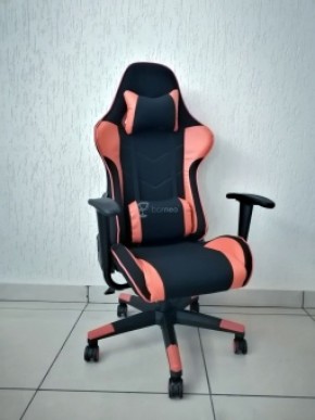 Кресло геймерское Barneo K-50 (черная сетка оранжевые вставки) в Салехарде - salekhard.ok-mebel.com | фото 1