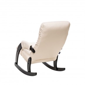 Кресло-качалка Модель 67 Венге текстура, к/з Varana cappuccino в Салехарде - salekhard.ok-mebel.com | фото 4