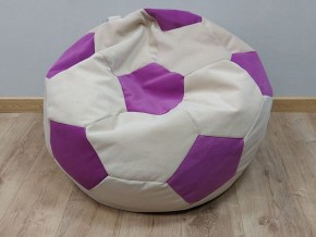 Кресло-мешок Мяч M (Nice Vanilla-Shaggy Fuchsia) в Салехарде - salekhard.ok-mebel.com | фото