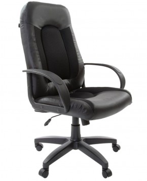 Кресло офисное BRABIX "Strike EX-525" (экокожа черная, ткань черная) 531381 в Салехарде - salekhard.ok-mebel.com | фото