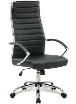 Кресло офисное BRABIX "Style EX-528", экокожа, хром, черное, 531947 в Салехарде - salekhard.ok-mebel.com | фото