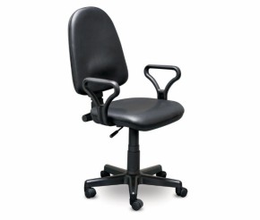 Кресло офисное Престиж+ (черный кожзам PV-1) г/п 140/ПВМ/ гольф в Салехарде - salekhard.ok-mebel.com | фото 1