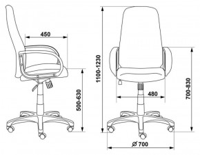 Кресло руководителя Бюрократ CH-808AXSN/#B черный 3C11 в Салехарде - salekhard.ok-mebel.com | фото 3