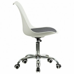 Кресло стул BRABIX "Eames MG-310 CH", хром, пластик белый, ткань серая, 532924 в Салехарде - salekhard.ok-mebel.com | фото 3