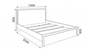 Кровать 1.4 М16 Стандарт с настилом Беатрис (Орех гепланкт) в Салехарде - salekhard.ok-mebel.com | фото