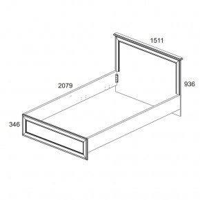 Кровать 140 с подъемником, TIFFANY, цвет вудлайн кремовый в Салехарде - salekhard.ok-mebel.com | фото 3