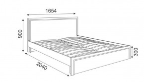 Кровать 1.6 М07 Стандарт с основанием Беатрис (Орех гепланкт) в Салехарде - salekhard.ok-mebel.com | фото