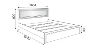 Кровать 1.6 М09 с мягкой спинкой и настилом Беатрис (Орех гепланкт) в Салехарде - salekhard.ok-mebel.com | фото