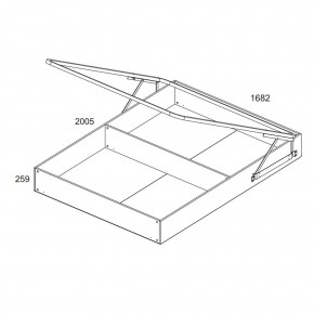 Кровать 160 с подъемником, TIFFANY, цвет вудлайн кремовый в Салехарде - salekhard.ok-mebel.com | фото 3