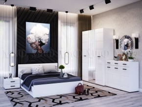 НЭНСИ NEW Кровать 1,6 м (Белый глянец холодный/Белый) в Салехарде - salekhard.ok-mebel.com | фото 2