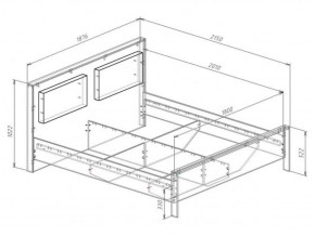 Кровать 1800 с плитой 22 мм ЛИБЕРТИ + основание в Салехарде - salekhard.ok-mebel.com | фото 3