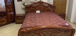 Кровать 2-х спальная 1400*2000 Роза, без основания (01.114) орех в Салехарде - salekhard.ok-mebel.com | фото