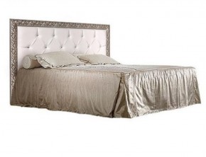 Кровать 2-х спальная (1,6 м) Тиффани штрих-лак/серебро с мягким изголовьем (ТФКР-2) в Салехарде - salekhard.ok-mebel.com | фото