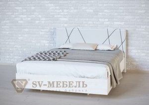Кровать 1600 двойная №1 изголовье Абстракция в Салехарде - salekhard.ok-mebel.com | фото 1