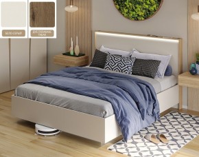 Кровать (Бело-серый U775 ST9/Дуб Галифакс Табак) 1600 в Салехарде - salekhard.ok-mebel.com | фото