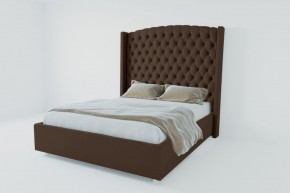 Кровать Берлин ЛЮКС с ПМ 1600 (экокожа коричневая) в Салехарде - salekhard.ok-mebel.com | фото 2