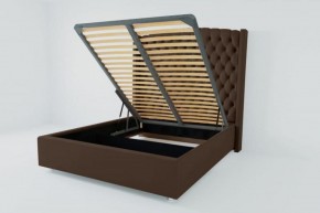 Кровать Берлин ЛЮКС с ПМ 900 (экокожа коричневая) в Салехарде - salekhard.ok-mebel.com | фото