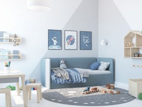 Кровать-диван Leonardo 160*70 (Голубой) + боковина в Салехарде - salekhard.ok-mebel.com | фото 5
