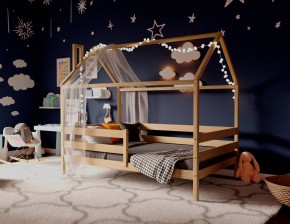 Кровать-домик 80*190 без покраски (без ящиков) в Салехарде - salekhard.ok-mebel.com | фото