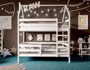 Кровать-домик двухъярусная 80*160 Белый в Салехарде - salekhard.ok-mebel.com | фото 2