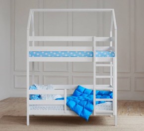 Кровать-домик двухъярусная 80*160 Белый в Салехарде - salekhard.ok-mebel.com | фото 4
