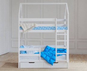 Кровать-домик двухъярусная 80*160 Белый в Салехарде - salekhard.ok-mebel.com | фото 5