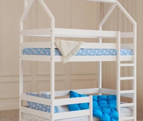 Кровать-домик двухъярусная 80*160 Белый в Салехарде - salekhard.ok-mebel.com | фото 6