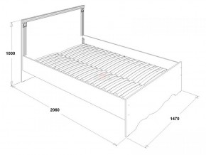 Кровать двойная Ольга 1Н + 2-а ящика (1400*2000) в Салехарде - salekhard.ok-mebel.com | фото 3