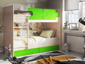 Кровать двухъярусная "Тетрис" (щиты) с бортиками + ящики в Салехарде - salekhard.ok-mebel.com | фото