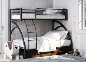 Кровать двухъярусная "Виньола-2 Я" с ящиком Черный/Венге в Салехарде - salekhard.ok-mebel.com | фото