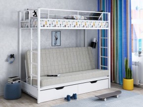 Кровать двухъярусная с диваном "Мадлен-ЯЯ" с ящиками в Салехарде - salekhard.ok-mebel.com | фото