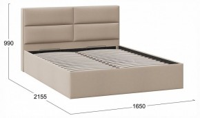 Кровать двуспальная Глосс с ПМ Тип 1 в Салехарде - salekhard.ok-mebel.com | фото 4