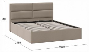 Кровать двуспальная Глосс с ПМ Тип 1 в Салехарде - salekhard.ok-mebel.com | фото 4