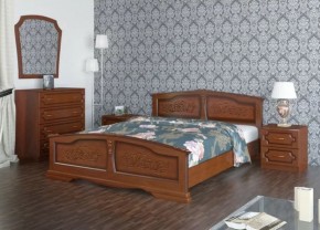 ЕЛЕНА Кровать из массива 1800 (Орех) в Салехарде - salekhard.ok-mebel.com | фото 2